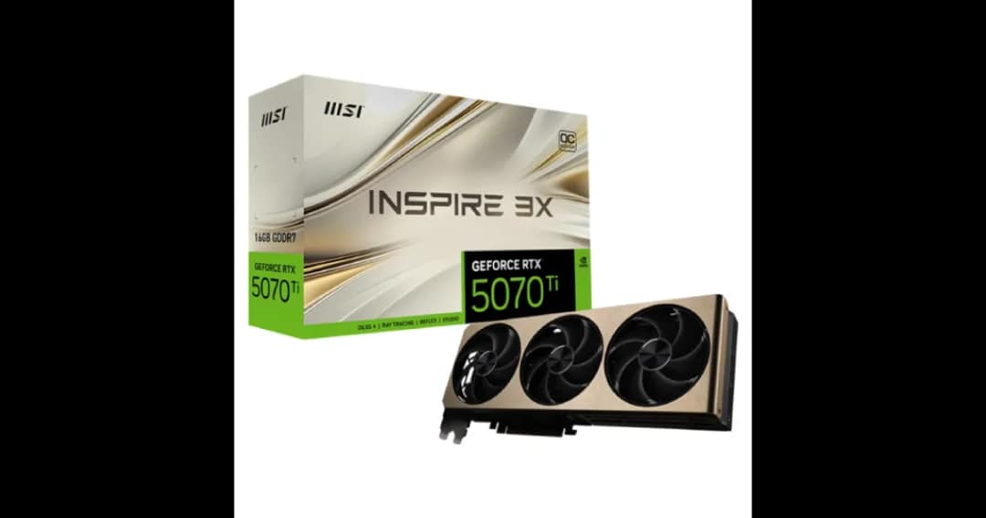MSI GeForce RTX 5070 Ti 16G INSPIRE 3X OC 16GB GDDR7 Graphics Card