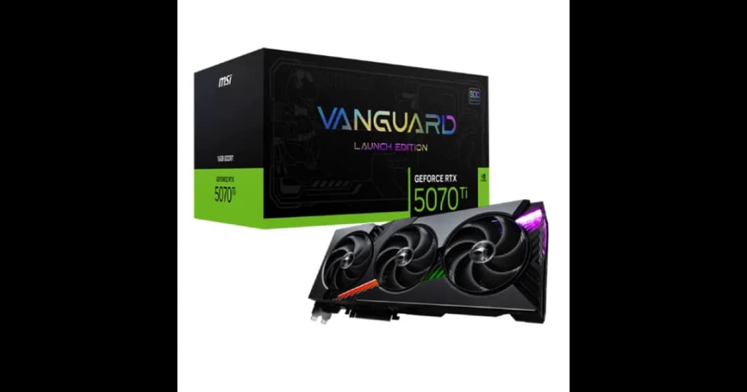 MSI GeForce RTX 5070 Ti 16G VANGUARD SOC LAUNCH EDITION 16GB GDDR7 Graphics Card