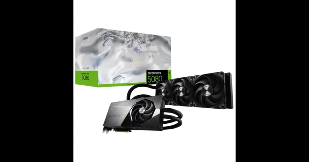 MSI GeForce RTX 5080 16G SUPRIM LIQUID SOC 16GB GDDR7 Graphics Card