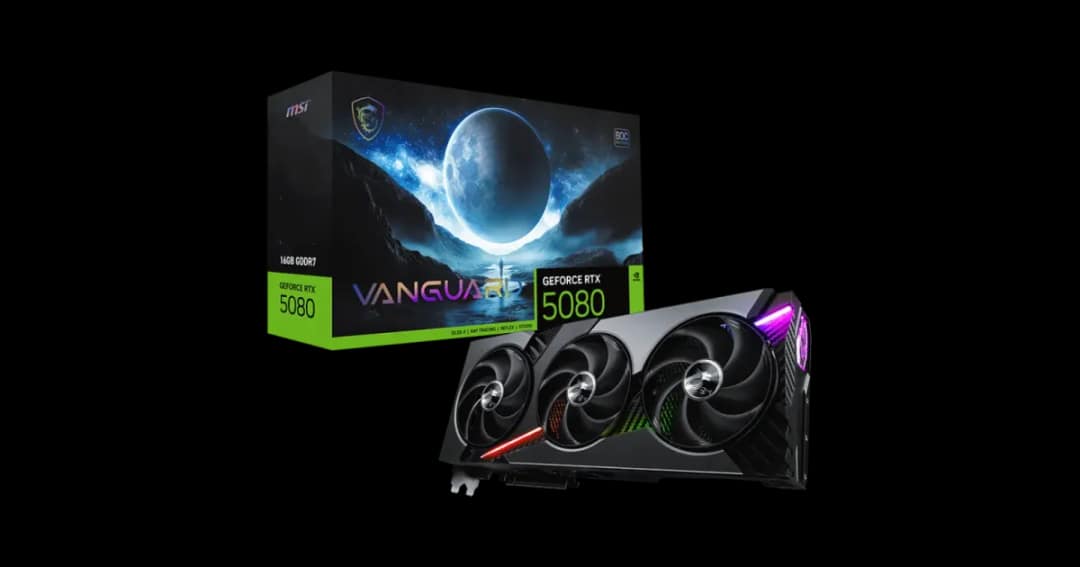 MSI GeForce RTX 5080 16G VANGUARD SOC 16GB GDDR7 Graphics Card