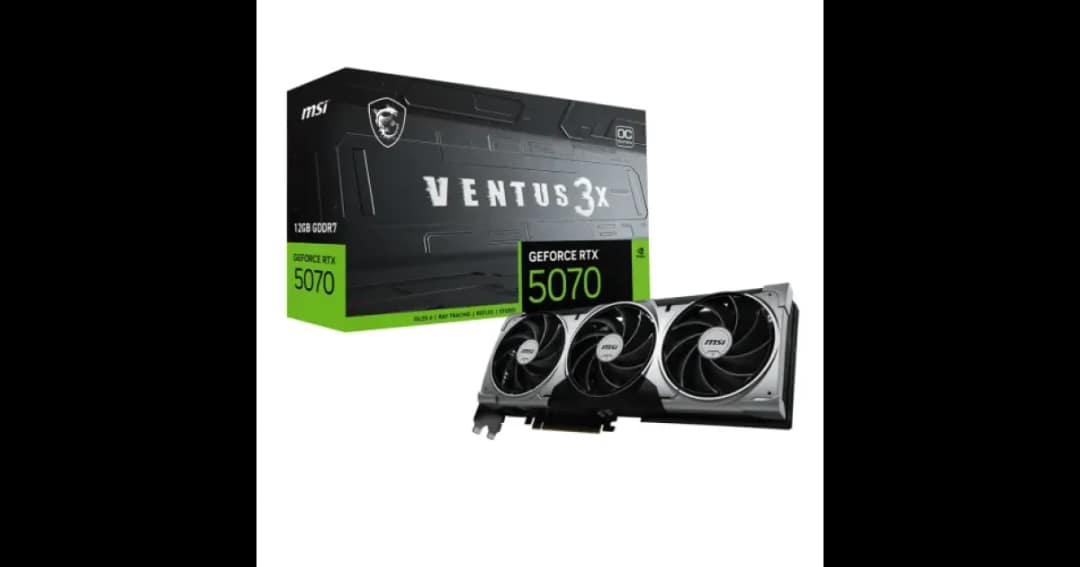 MSI GeForce RTX 5070 12G VENTUS 3X OC GDDR7 Graphics Card