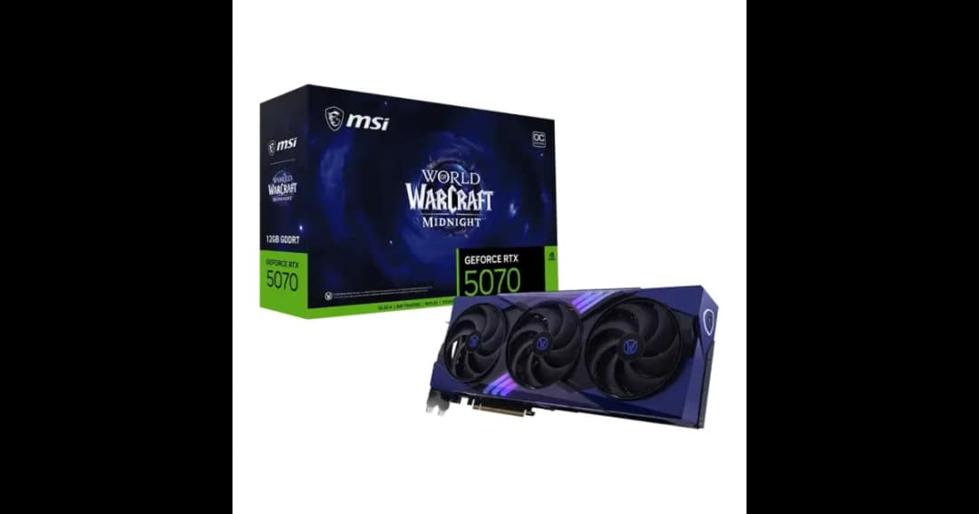 MSI GeForce RTX 5070 12G World of Warcraft MIDNIGHT VOID EDITION OC Graphics Card