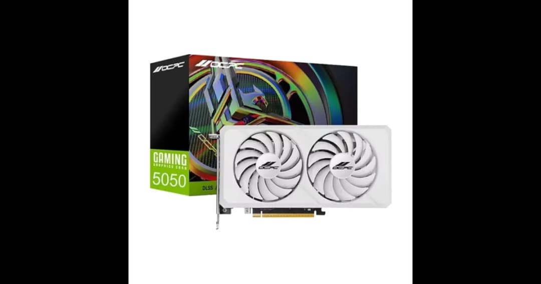 OCPC GeForce RTX 5050 8GB GDDR6 XE Dual Fan White Graphics Card