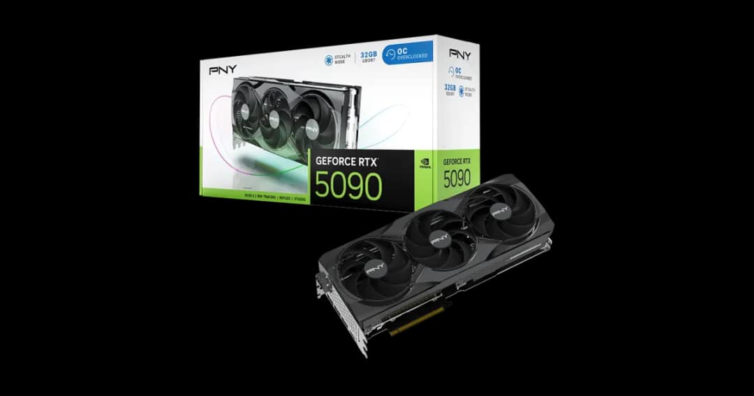PNY GeForce RTX 5090 32GB GDDR7 Overclocked Triple Fan Graphics Card