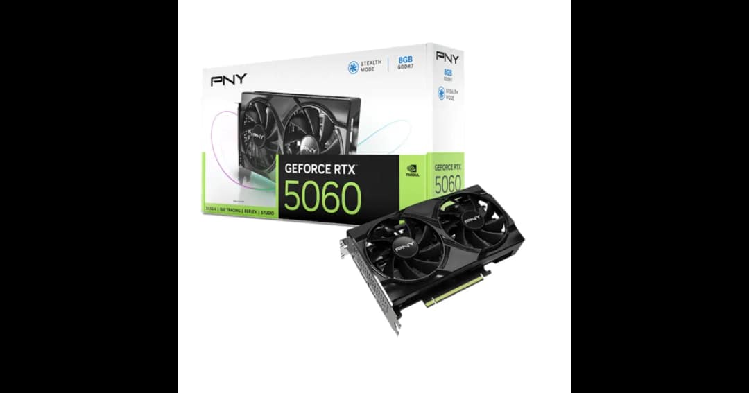 PNY GeForce RTX 5060 8GB Dual Fan GDDR7 Graphics Card