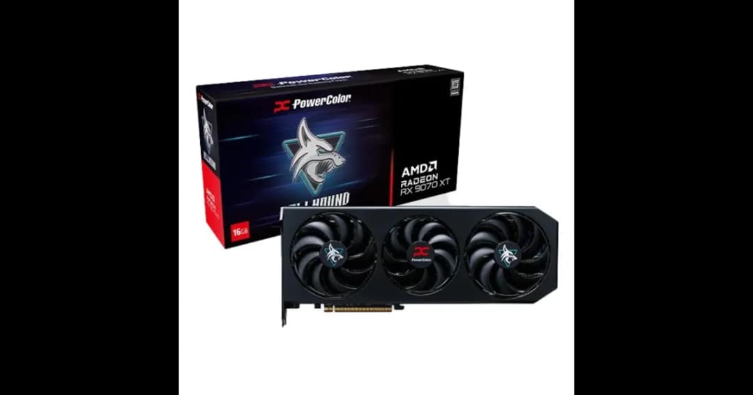 PowerColor Hellhound AMD Radeon RX 9070 XT 16GB GDDR6 Graphics Card