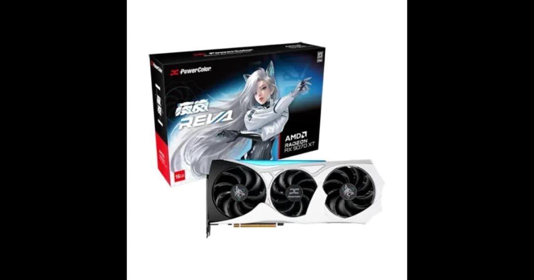 PowerColor Hellhound AMD Radeon RX 9070 XT 16GB GDDR6 Reva Edition Graphics Card