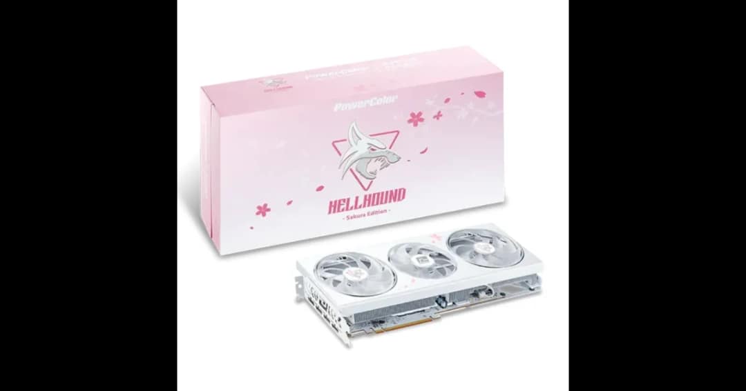 PowerColor Hellhound Sakura AMD Radeon RX 7800 XT 16GB GDDR6 Limited Edition Graphics Card