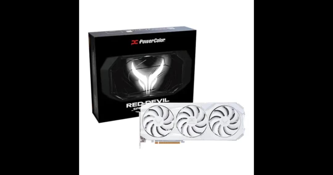 PowerColor Red Devil Spectral White AMD Radeon RX 9070 XT 16GB GDDR6 Graphics Card