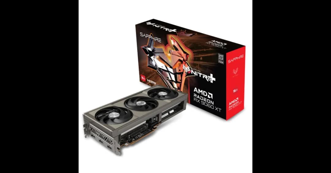 Sapphire NITRO+ AMD Radeon RX 9060 XT Gaming OC 16GB GDDR6 Graphics Card