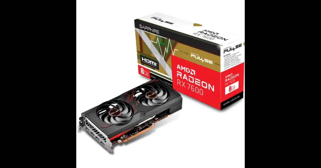 Sapphire PULSE AMD Radeon RX 7600 Gaming OC 8GB GDDR6 Graphics Card