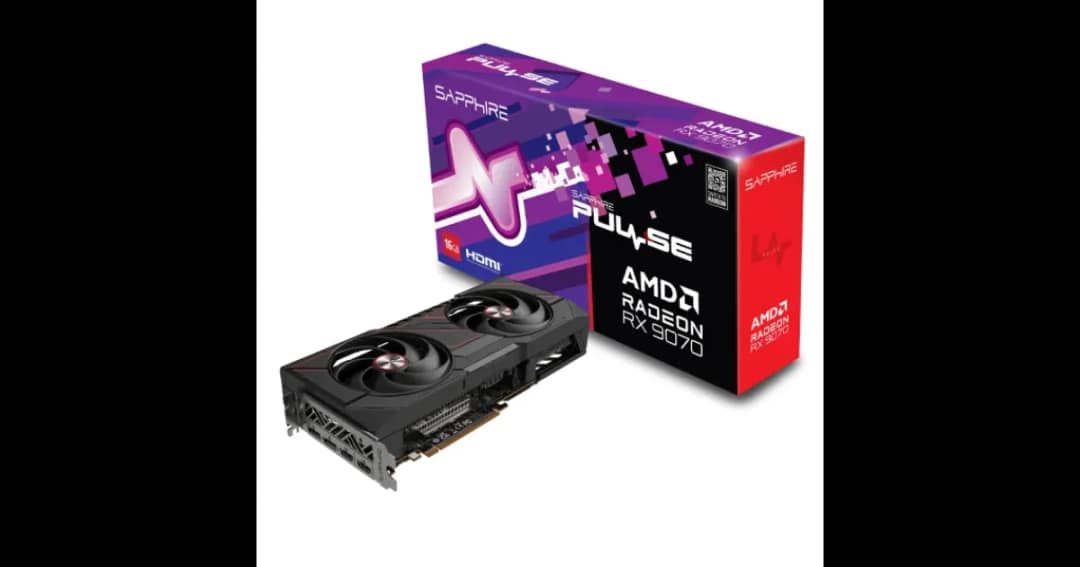 Sapphire PULSE AMD Radeon RX 9070 Gaming 16GB GDDR6 Graphics Card