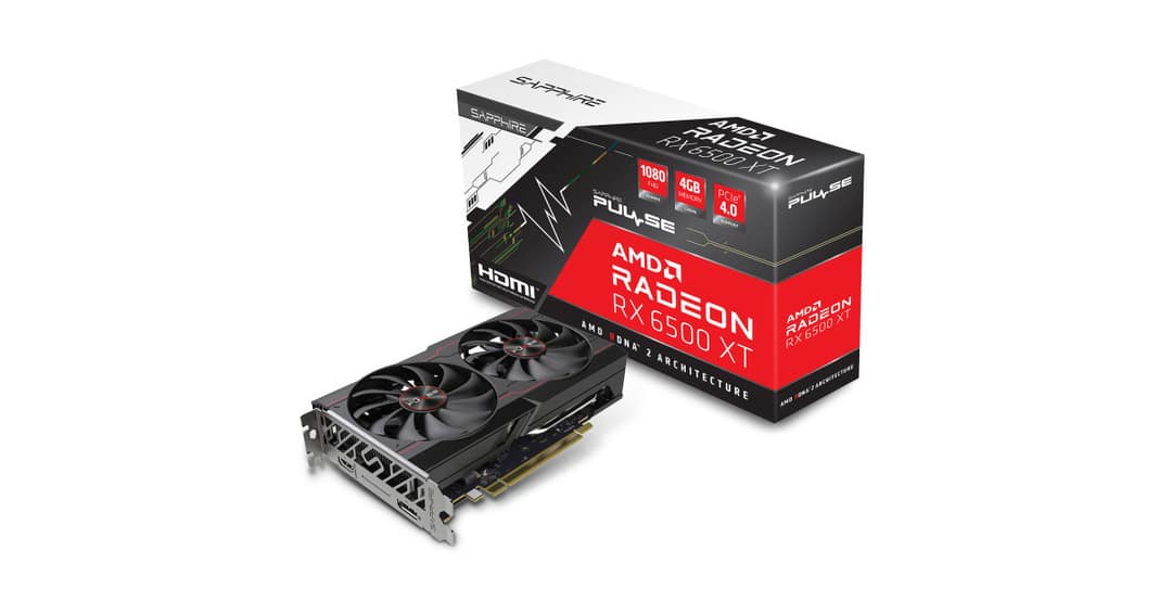 Sapphire Pulse AMD Radeon RX 6500 XT Gaming OC 4GB GDDR6 Graphics Card