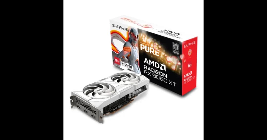 Sapphire Pure AMD Radeon RX 9060 XT GAMING OC 16GB GDDR6 Graphics Card