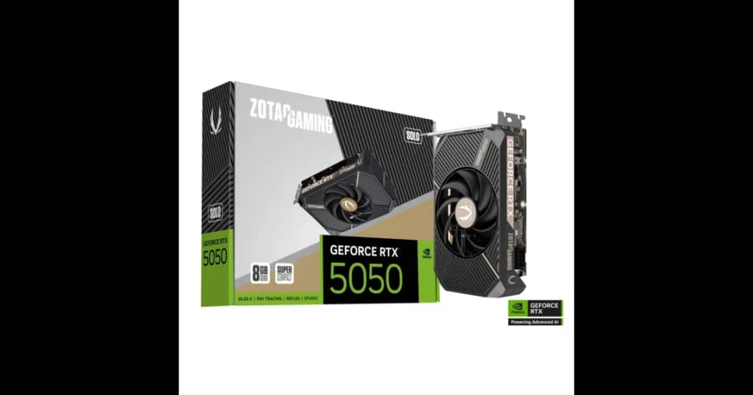 ZOTAC GAMING GeForce RTX 5050 SOLO 8GB GDDR6 Graphics Card