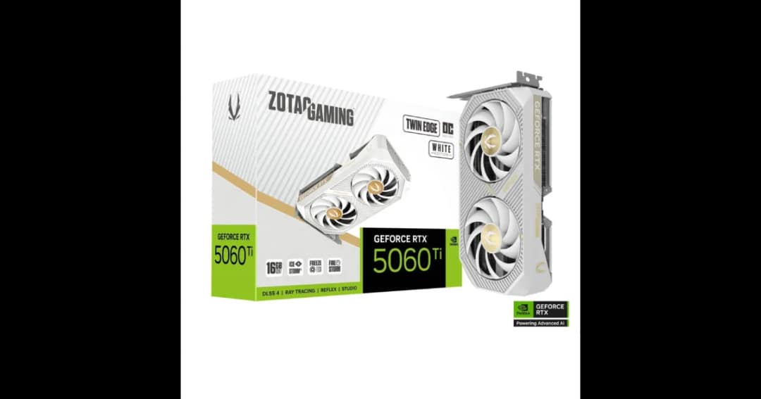 ZOTAC GAMING GeForce RTX 5060 Ti 16GB Twin Edge OC White Edition Graphics Card