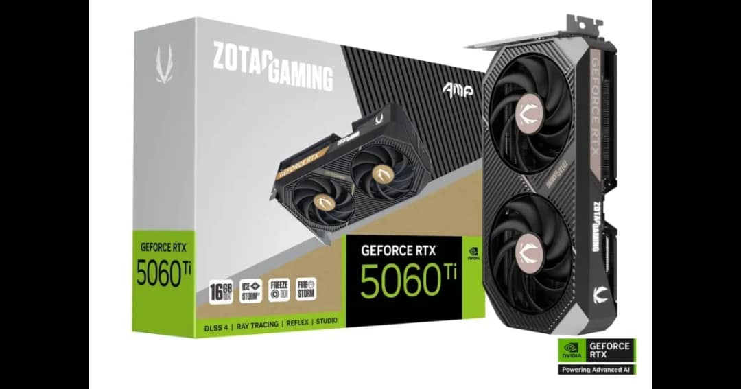 ZOTAC GAMING GeForce RTX 5060 Ti AMP 16GB GDDR7 Graphics Card