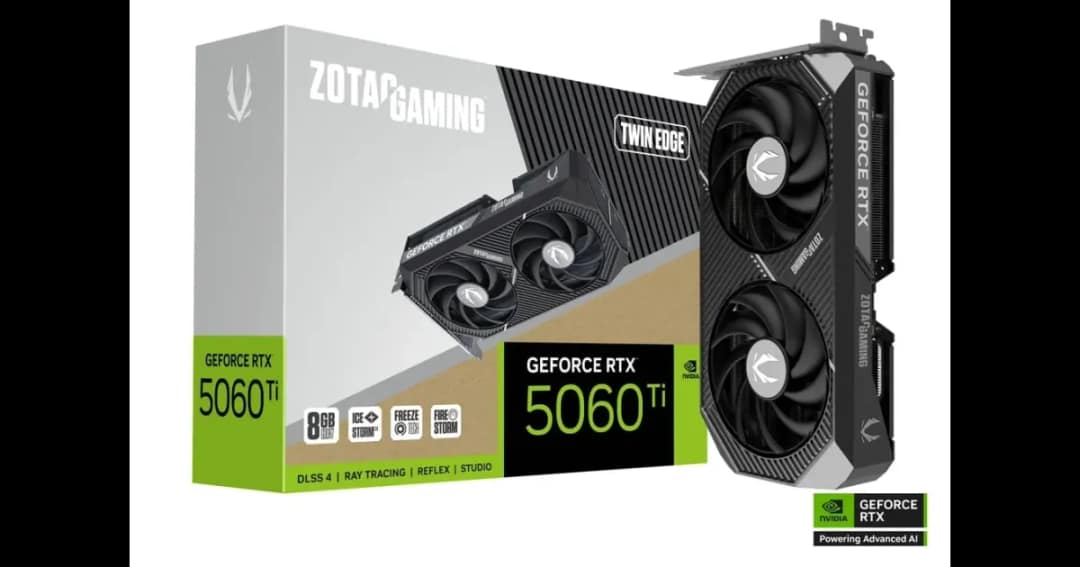 ZOTAC GAMING GeForce RTX 5060 Ti Twin Edge 8GB GDDR7 Graphics Card