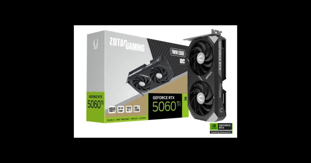 ZOTAC GAMING GeForce RTX 5060 Ti Twin Edge 16GB GDDR7 Graphics Card