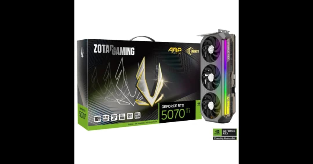 ZOTAC GAMING GeForce RTX 5070 Ti AMP Extreme INFINITY 16GB GDDR7 Graphics Card