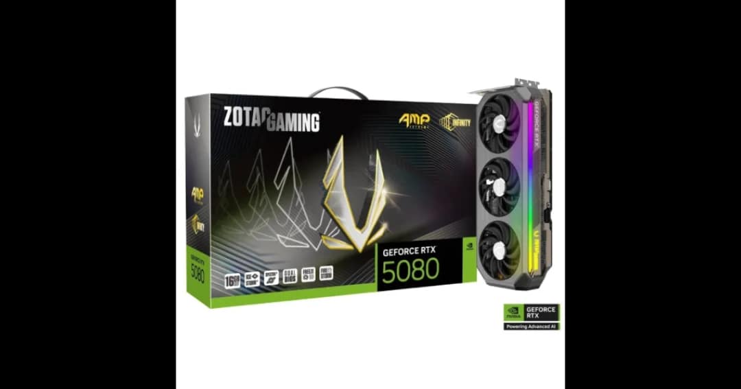 ZOTAC GAMING GeForce RTX 5080 AMP Extreme INFINITY 16GB GDDR7 Graphics Card