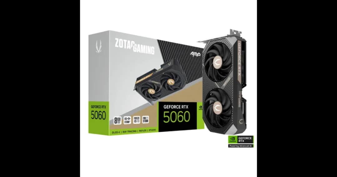 ZOTAC GeForce RTX 5060 AMP 8GB GDDR7 Graphics Card