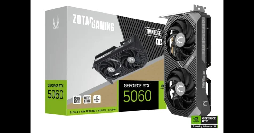 ZOTAC GAMING GeForce RTX 5060 Twin Edge OC 8GB GDDR7 Graphics Card