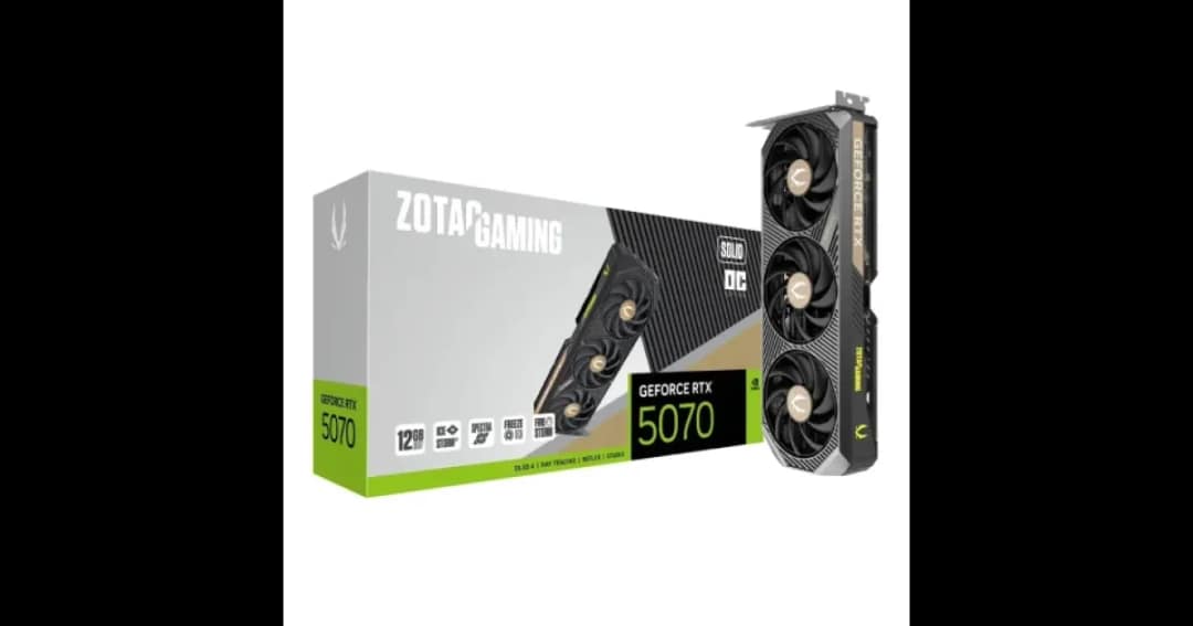 ZOTAC GAMING GeForce RTX 5070 SOLID OC 12GB GDDR7 Graphics Card