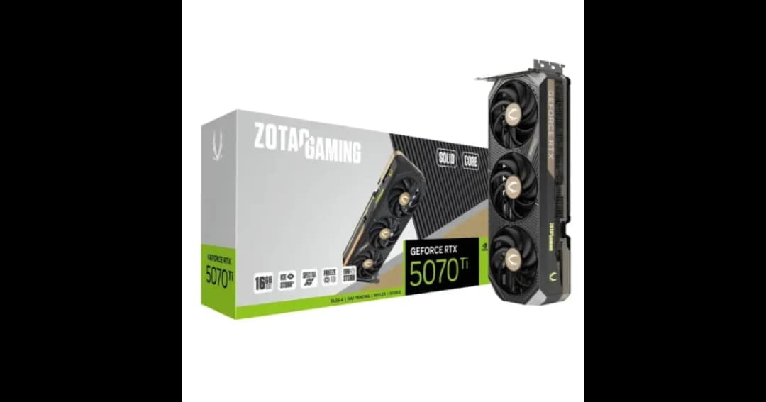 ZOTAC GAMING GeForce RTX 5070 Ti SOLID CORE 16GB GDDR7 Graphics Card