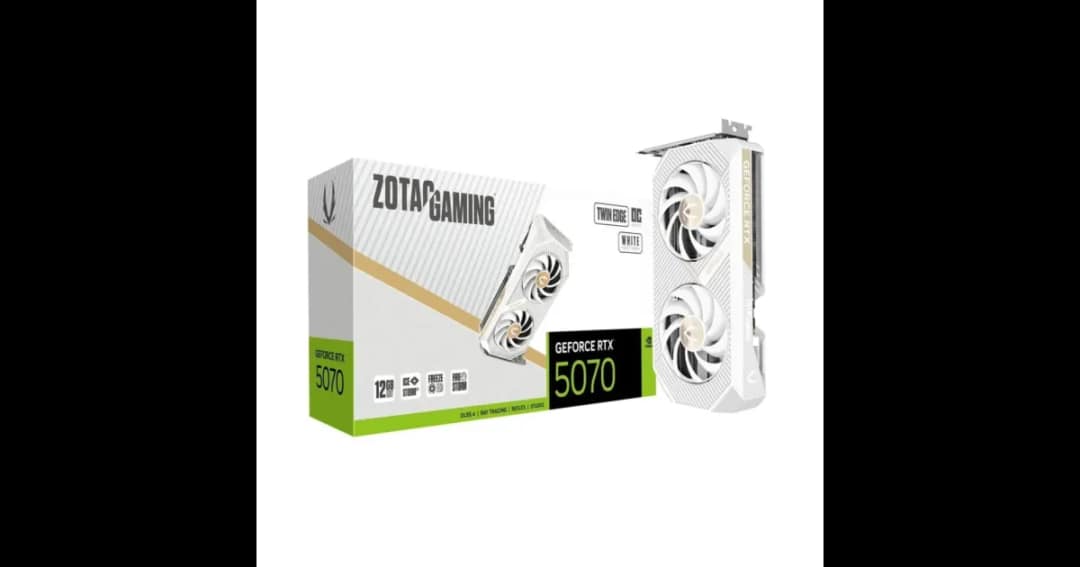 ZOTAC GAMING GeForce RTX 5070 Twin Edge OC 12GB GDDR7 White Graphics Card
