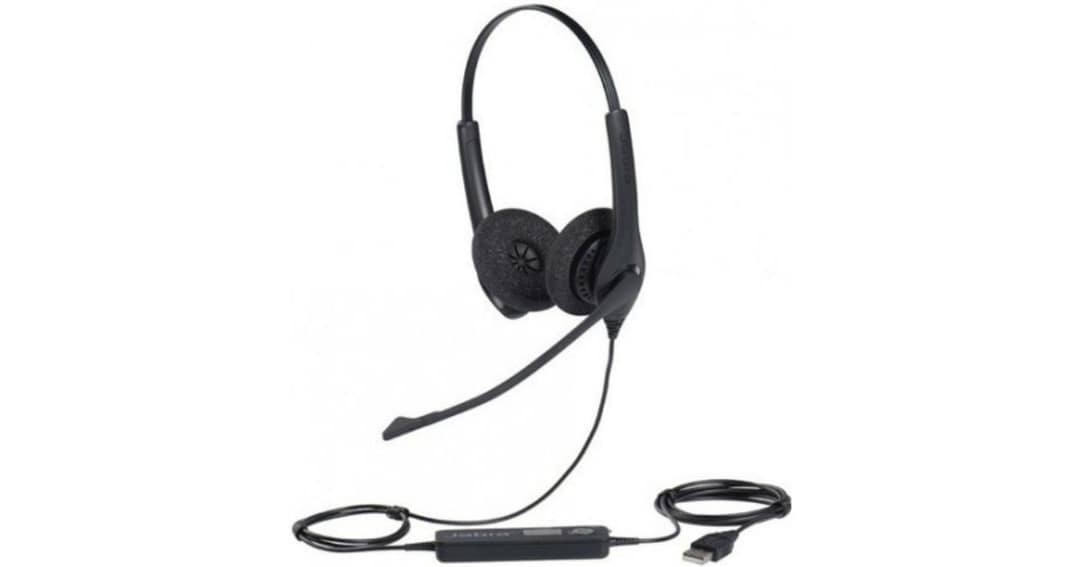 JABRA BIZ 1500 Duo (Dual Ear) USB Headphone Black