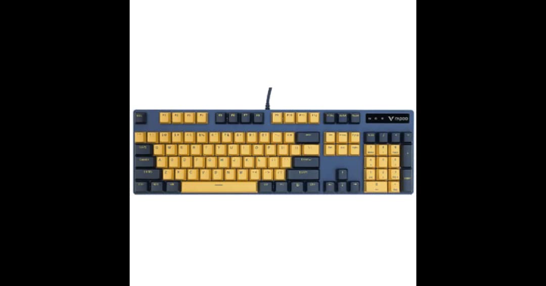Rapoo V500PRO Backlit Wired Yellow-Blue Mechanical Gaming Keyboard (KRP1712)