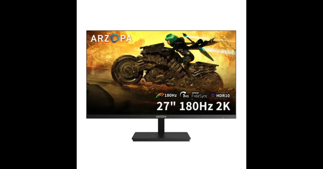 Arzopa M1RC 27" 180Hz 2K QHD IPS Gaming Monitor