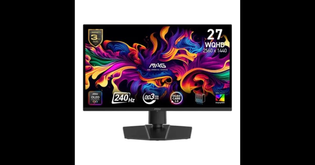 MSI MAG 273QP QD-OLED X24 26.5" 2K WQHD 240Hz Gaming Monitor