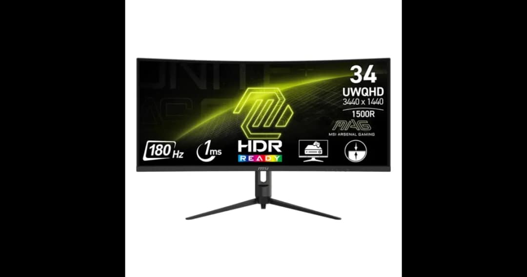 MSI MAG 342CQR E2 34" UWQHD 180Hz VA Curved Gaming Monitor