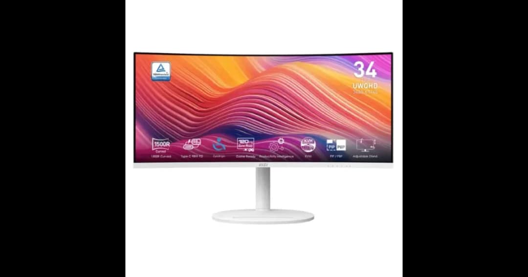 MSI Modern MD342CQPW 34" UWQHD 120Hz VA Curved Gaming Monitor