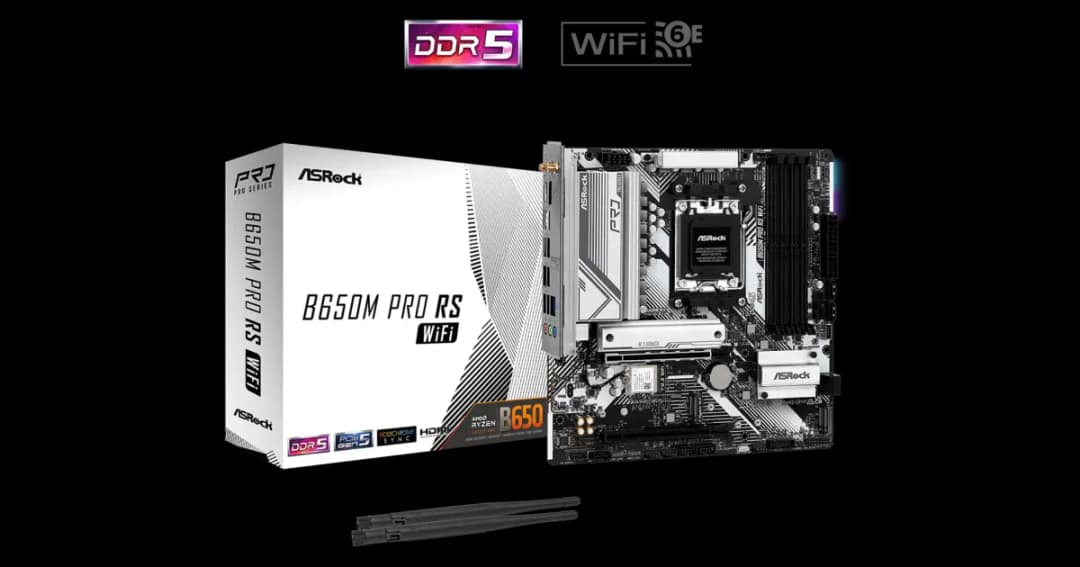 ASRock B650M Pro RS WiFi AM5 Micro ATX Motherboard