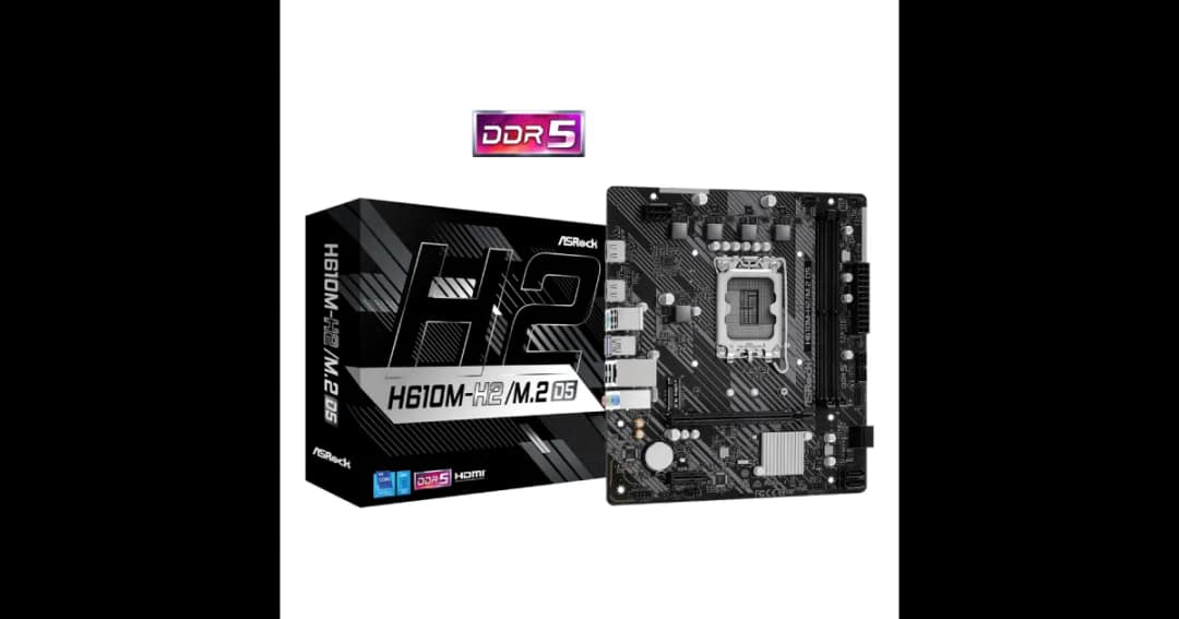 ASROCK H610M-H2/M.2 14th, 13th and 12th Gen mATX DDR5 Motherboard