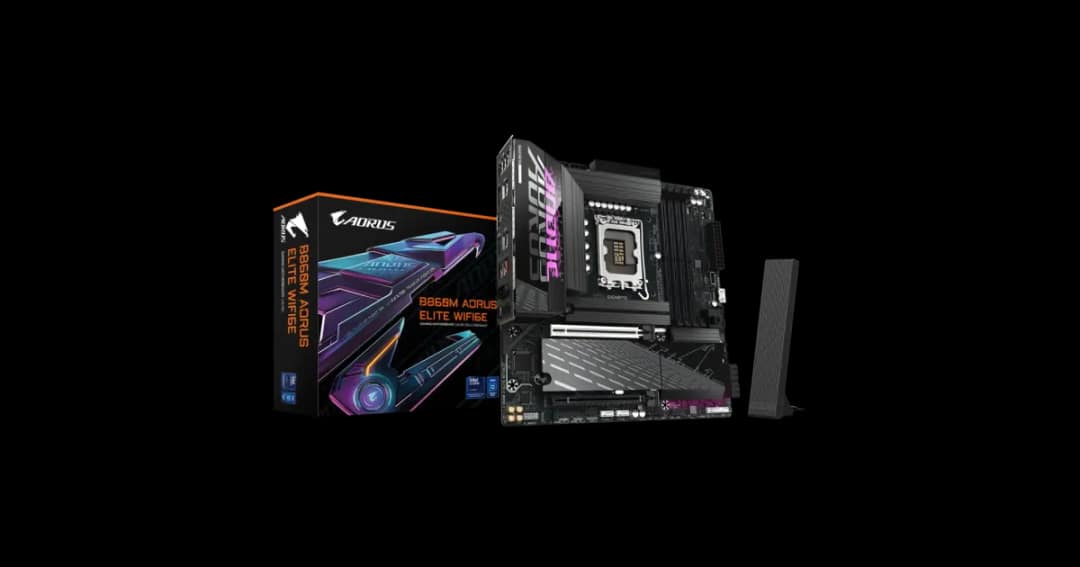 GIGABYTE B860M AORUS ELITE WIFI6E LGA1851 Micro ATX Motherboard