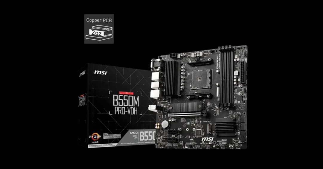 MSI B550M Pro-VDH AMD AM4 DDR4 Micro-ATX Motherboard