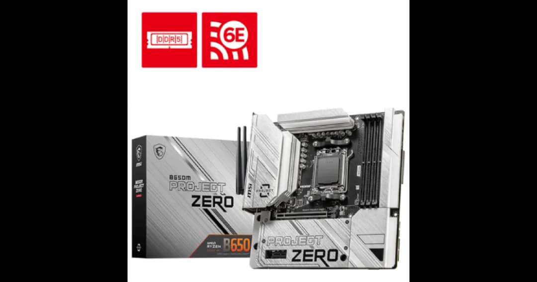 MSI B650M PROJECT ZERO AM5 m-ATX Motherboard