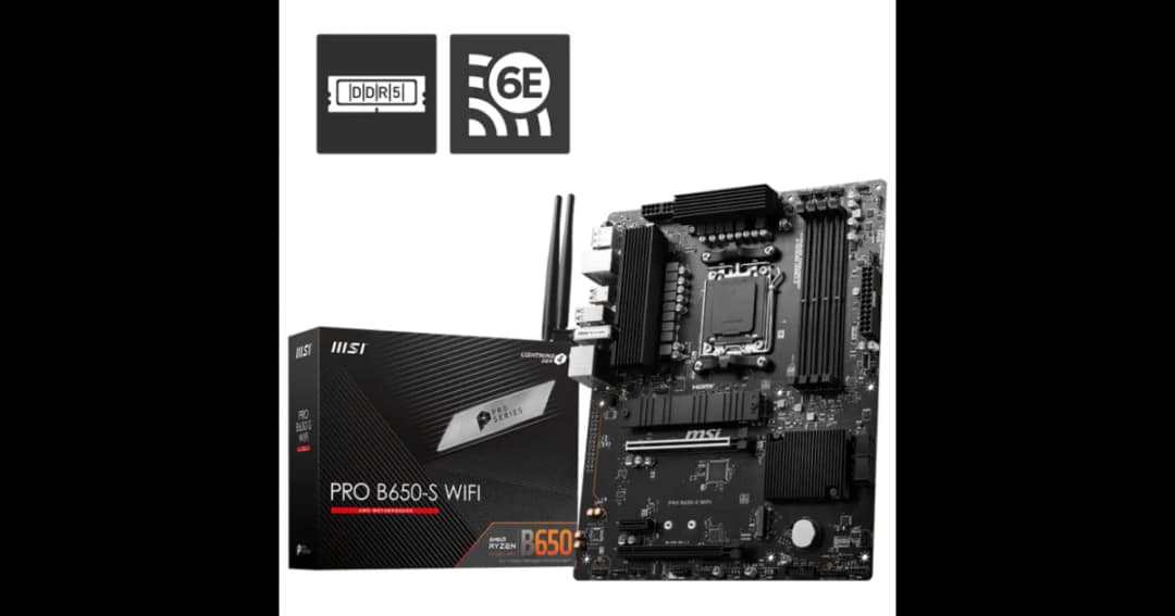 MSI PRO B650-S WIFI DDR5 AM5 ATX Motherboard