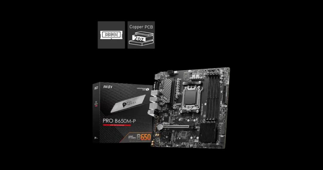 MSI PRO B650M-P DDR5 AMD AM5 mATX Motherboard