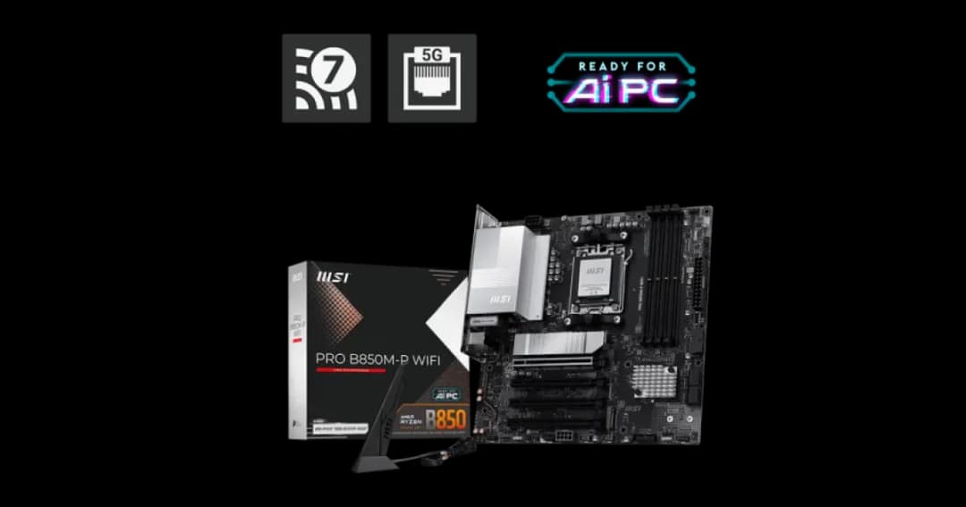 MSI PRO B850M-P WIFI AM5 mATX Motherboard
