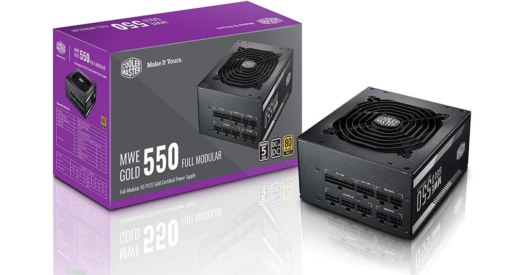Cooler Master MWE 550 550W Full Modular 80 Plus Gold Certified Power Supply