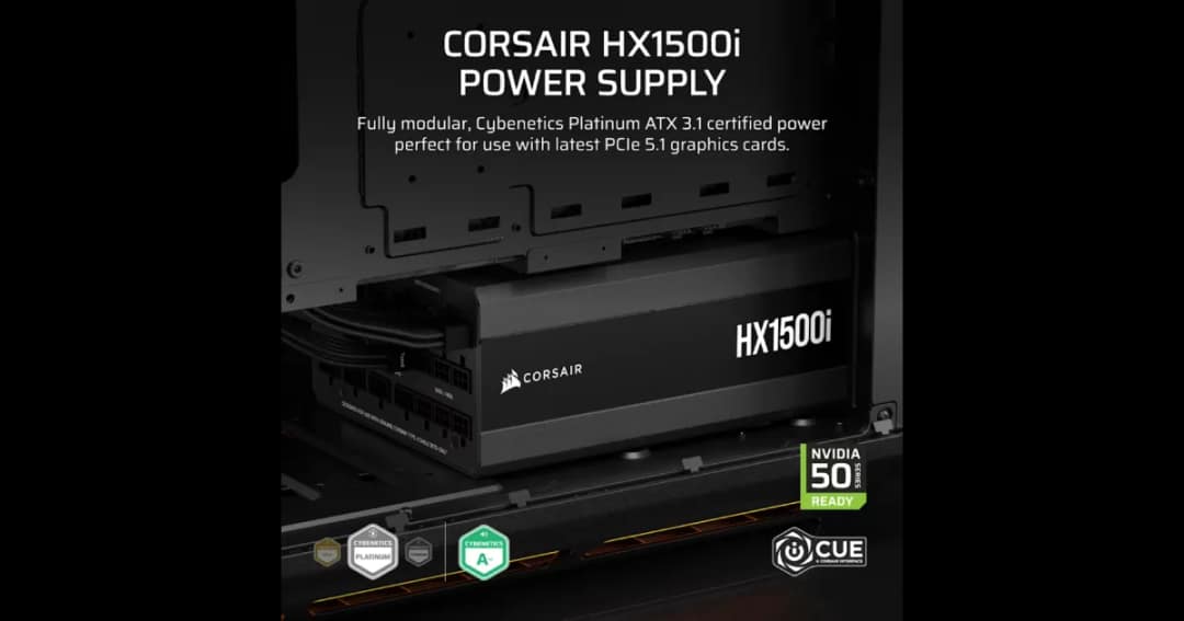 Corsair HX1500i 1500W 80+ Platinum Full-Modular ATX Power Supply (UK)