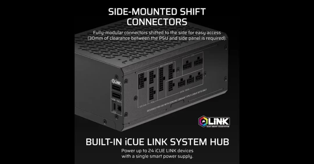Corsair HX1500i SHIFT 1500W Fully Modular Platinum ATX Power Supply (UK)