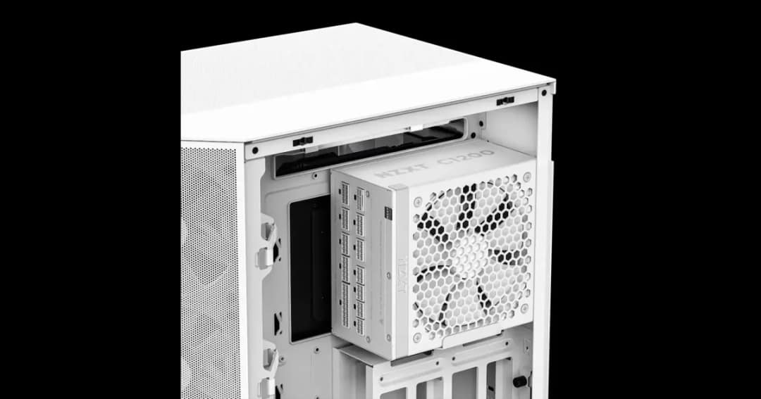 NZXT C1200 80 Plus Gold ATX 3.1 Full Modular 1200 Watt Power Supply White