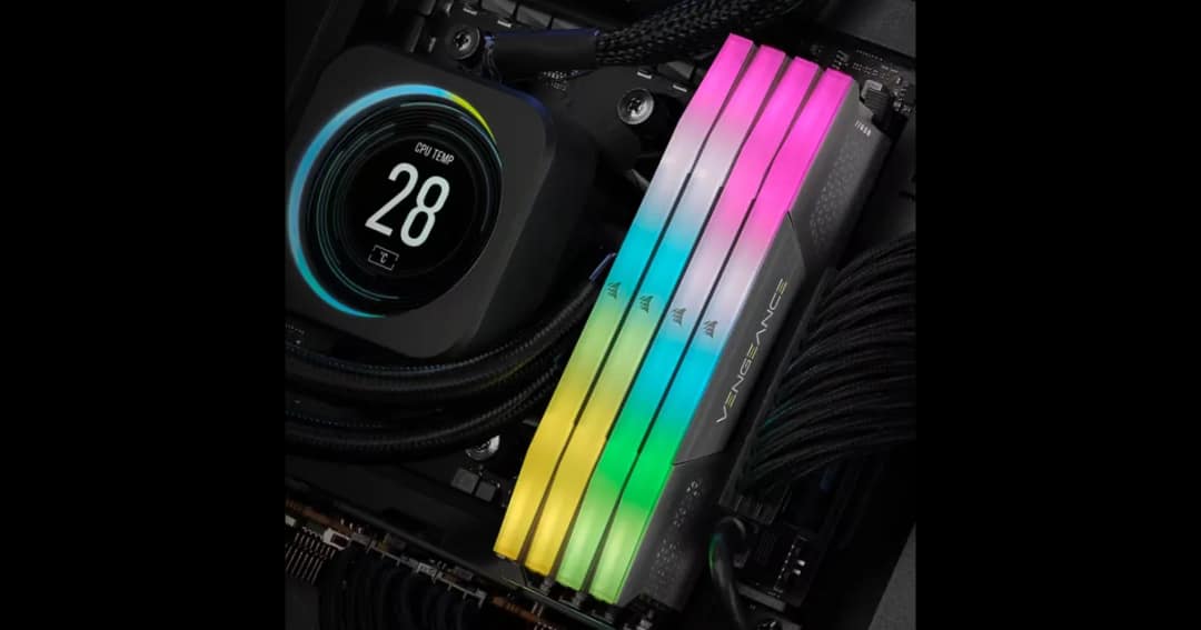 Corsair VENGEANCE RGB 16GB DDR5 5200MHz CL40 Desktop RAM