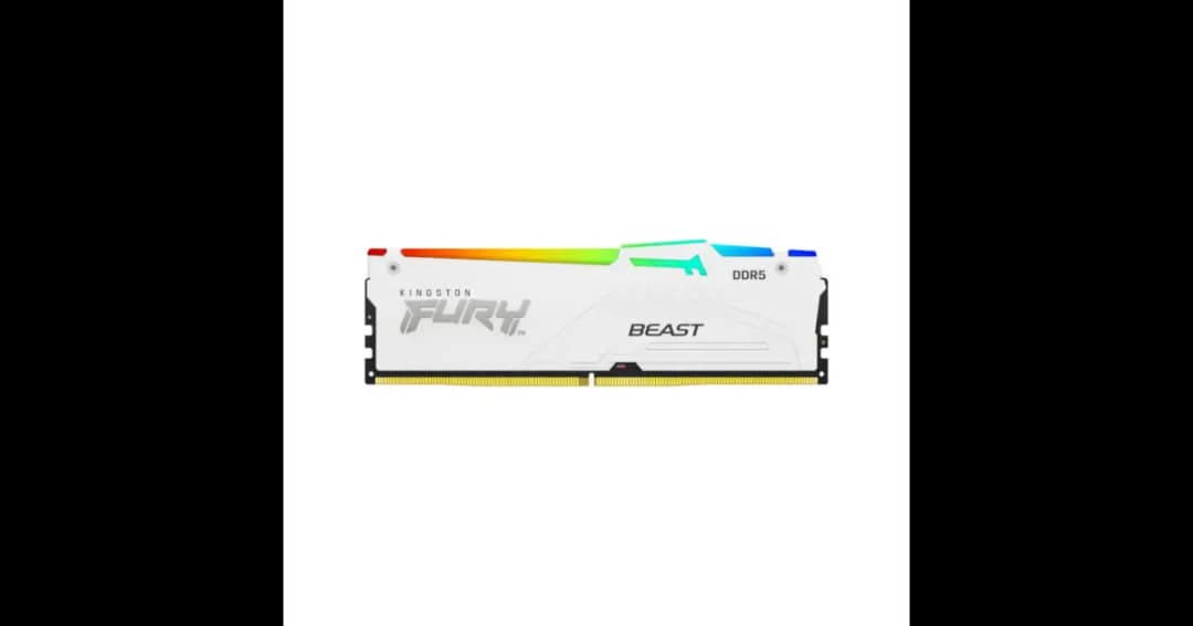 Kingston FURY Beast RGB 16GB 6000Mhz DDR5 Desktop RAM White